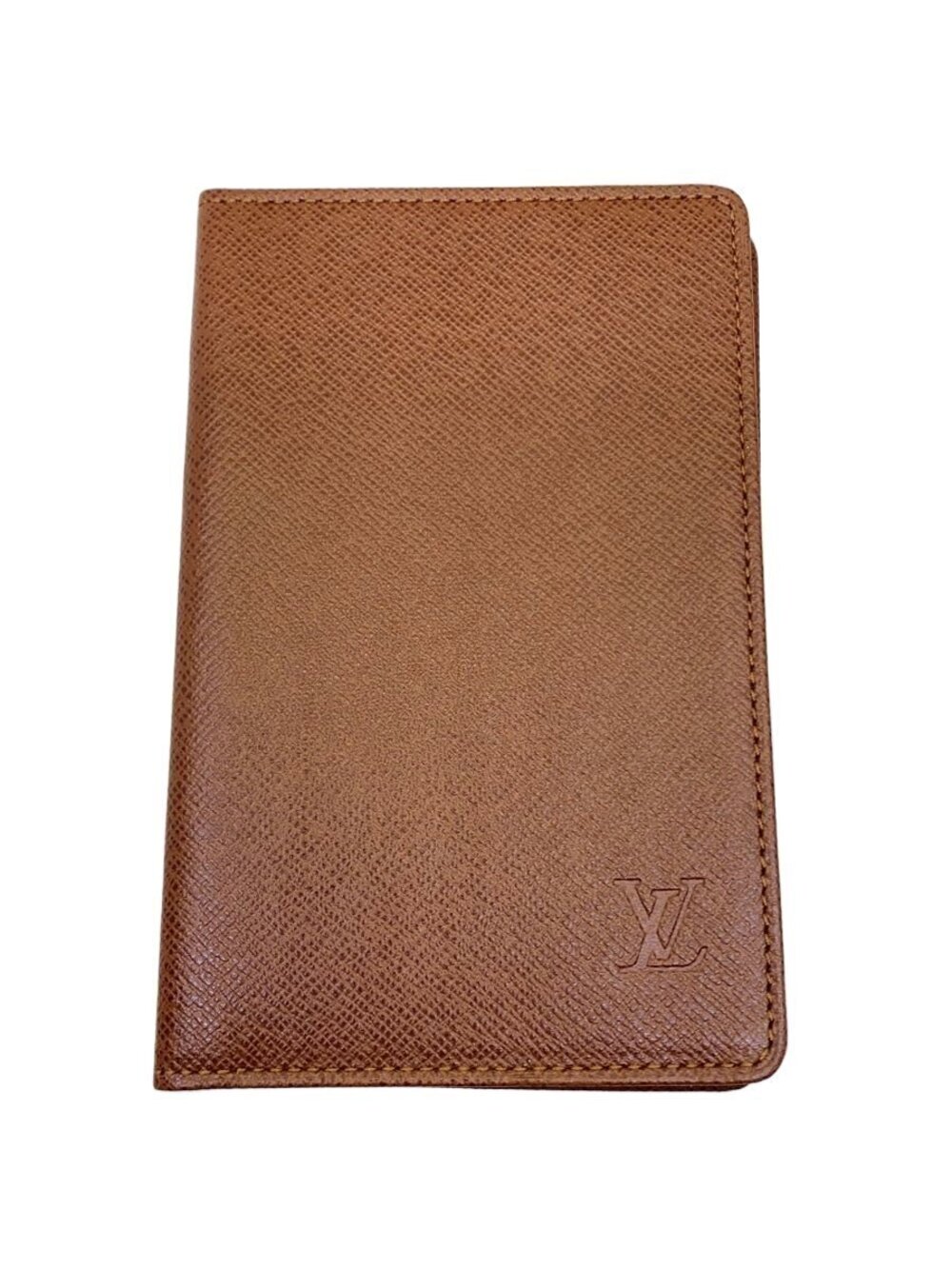 LOUIS VUITTON Porte Wallet Cartes Vertical Taiga Brown